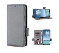 COQUE Case for Xiaomi Poco M8 5G Phone case Pebbled (Shockproof) Flap With Magnetic Closure On The side leather Case With Card Slot-Grey