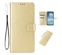 COQUE Case for Xiaomi Poco M8 Pro 5G, Magnetic Crazy Horse Leather Card Slot Wallet Case, Xiaomi Poco M8 Pro 5G Flip Cover Case-Gold