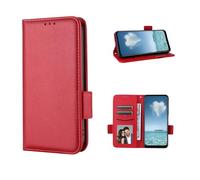 COQUE Case for Xiaomi Poco M8 Pro 5G Phone case Pebbled (Shockproof) Flap With Magnetic Closure On The side leather Case With Card Slot-Red
