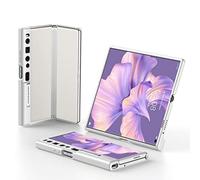 COQUE Case Huawei Mate Xs 2 Cover,Skin Feel All-inclusive Phone Case with Video Stand,Folding Phone Leather Cover for Huawei Mate Xs 2-Silver