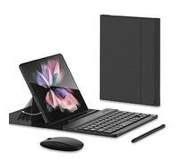 COQUE Folding Phone Mute Bluetooth Keyboard/Bluetooth Mouse/Touch Pen+Pen Slot/Folding Shift Leather Case Office Kit,Mobile Office Accessory Kit for Huawei Mate Xs 2/Xs/X2-Carbon Fibre