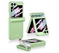 COQUE Galaxy Z Flip 6 Case with Pen and Slot,Shell Protective Film Integrated Hinged Folding All-inclusive Shell,Folding Phone Cover for Samsung Galaxy Z Flip 6 5G-Mint