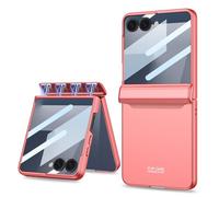 COQUE Galaxy Z Flip 7 Case,Shell Protective Film Integrated Hinged Folding All-inclusive Shell,Folding Phone Cover for Samsung Galaxy Z Flip 7 5G-Red