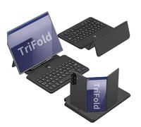 COQUE Galaxy Z TriFold Mobile Office Keyboard Kit,Full Leather Keyboard/Touch Pen/Wireless Mouse,Kit Case for Folding Phone Samsung Galaxy Z TriFold-Carbon Fiber