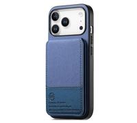 COQUE Twill Wallet Case for Apple iPhone 17 Pro Max, RFID Protection with Shockproof Design and Two-Way Bracket, the Perfect Combination of Ultimate Security and Hands Free Style-Blue