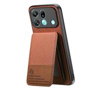 COQUE Twill Wallet Case for Oppo Find X9s Pro, RFID Protection with Shockproof Design and Two-Way Bracket, the Perfect Combination of Ultimate Security and Hands Free Style-Brown