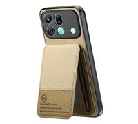COQUE Twill Wallet Case for Oppo Find X9s Pro, RFID Protection with Shockproof Design and Two-Way Bracket, the Perfect Combination of Ultimate Security and Hands Free Style-Khaki