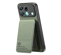 COQUE Twill Wallet Case for Oppo Find X9s Pro, RFID Protection with Shockproof Design and Two-Way Bracket, the Perfect Combination of Ultimate Security and Hands Free Style-Green