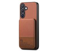 COQUE Twill Wallet Case for Samsung Galaxy A57, RFID Protection with Shockproof Design and Two-Way Bracket, the Perfect Combination of Ultimate Security and Hands Free Style-Brown