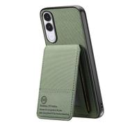 COQUE Twill Wallet RFID Shockproof Case for Vivo V70 FE-Green