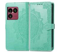 COQUE Wallet Case for Sony Xperia 1 VIII Shell, Mandala Embossed Pattern PU Leather [Lanyard][Stand][Card Slot] Flip Wallet Cover for Sony Xperia 1 VIII-Green