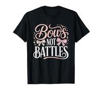 Coquette Aesthetic Bows Not Battles Peace Feminine T-Shirt