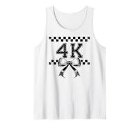 Coquette Bow 4K Preppy Kid Pre-K4 Girl PK4 1st Day of School Tank Top