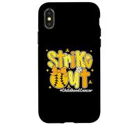 Coquette Bow Baseball Strike Out Childhood Cancer Case for iPhone X/XS