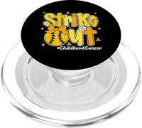 Coquette Bow Baseball Strike Out Childhood Cancer PopSockets PopGrip for MagSafe