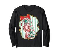 Coquette Bow Christmas Tree Nutcrackers Ballet Women Girls Long Sleeve T-Shirt