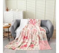 Coquette Bow Fleece Throw Blanket Queen 90x90Inch Kids Cute Bowknot Flannel Blanket Plush Fuzzy for Boys Girls Teens Valentine's Day for Bed Couch Chair Living Room Soft Microfiber Princess Decor