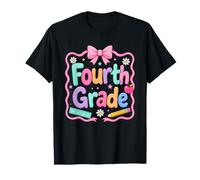 Coquette Bow Fourth Grade Back to School for Girl Teacher T-Shirt