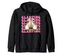 Coquette Bow Glamping Glamper Camping Girl Mom Mother's Day Zip Hoodie
