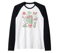 Coquette Bow Golf Player Let's Par Tee Golfer Girls Women Raglan Baseball Tee