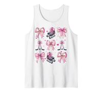 Coquette Bow Inline Hockey Player Girl Mom Mother's Day Tank Top