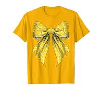 Coquette Bow Lemon Slice Pattern Lemonade Stand T-Shirt