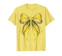 Coquette Bow Lemon Slice Pattern Lemonade Stand T-Shirt