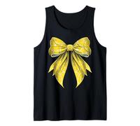Coquette Bow Lemon Slice Pattern Lemonade Stand Tank Top