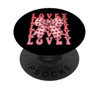 Coquette Bow Lovey Name Aesthetic Women Mothers Day Design PopSockets Adhesive PopGrip