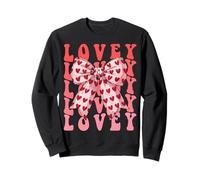 Coquette Bow Lovey Name Aesthetic Women Mothers Day Design Sweatshirt