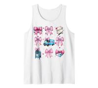 Coquette Bow Mail Carrier Female Postal Worker Mail Lady Mom Tank Top