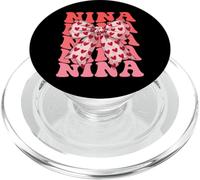 Coquette Bow Nina Name Aesthetic Women Mothers Day Design PopSockets PopGrip for MagSafe