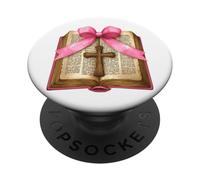 Coquette Bow Pastor Holy Bible Christian Ordained Minister PopSockets Adhesive PopGrip