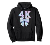 Coquette Bow Preppy 4K Girly Girl Kid 1st Day of Pre-K 4 PK4 Pullover Hoodie