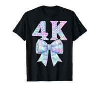 Coquette Bow Preppy 4K Girly Girl Kid 1st Day of Pre-K 4 PK4 T-Shirt