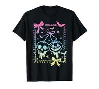 Coquette Bow Pumpkin Cherries Pastel Goth Witch Halloween T-Shirt