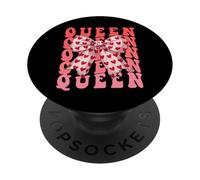 Coquette Bow Queen Name Aesthetic Women Mothers Day Design PopSockets Adhesive PopGrip