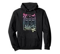 Coquette Bow Retro Ghosts Hangin Around Pastel Goth Witch Pullover Hoodie