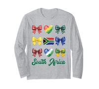 Coquette Bow South African Flag South Africa Cute Girls Long Sleeve T-Shirt