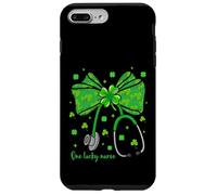 Coquette Bow Stethoscope St Patrick’s Day One Lucky Nurse Case for iPhone 7 Plus/8 Plus