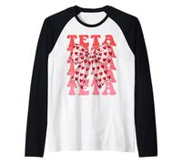 Coquette Bow Teta Name Aesthetic Women Mothers Day Design Raglan Baseball Tee