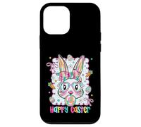 Coquette Brushstroke Bunny Face with Glasses Happy Easter Case for iPhone 12 mini