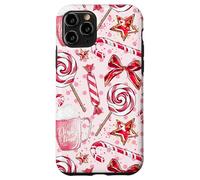 Coquette Candy Cane Christmas Sweets Drinks Xmas Decorations Case for iPhone 11 Pro