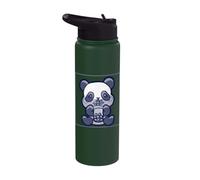 Coquette Cartoon Cute Kawaii Emote Bubble Tea Panda Bear Stainless Steel Insulated Water Bottle