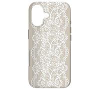 Coquette Chantilly Lace Cottagecore Floral Aesthetic Beige Case for iPhone 17