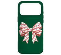 Coquette Christmas Bow Striped Holly Berry Preppy Ribbon Case for iPhone 17 Pro Max