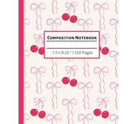 Coquette Composition Notebook - Pink Bow Aesthetic Journal | Soft Girl School Notebook for Teens & Girls - Wide Ruled, 110 Pages 7.5 x 9.25 in: A cute ... soft girl vibes, journaling, or school notes