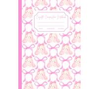 Coquette Composition Notebook Wide Ruled Hardcover: Super Cute Girly Pink Bow with Kawaii Rabbit Journal for Women, Teen Girls, Back to School, College, University, Work and Office.