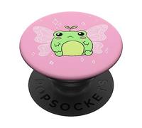 Coquette Cute Kawaii Fairy Frog with Wings PopSockets Swappable PopGrip