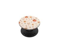 Coquette Fall Floral Bow Cute Autumn Pumpkin Ghost Pattern PopSockets Adhesive PopGrip